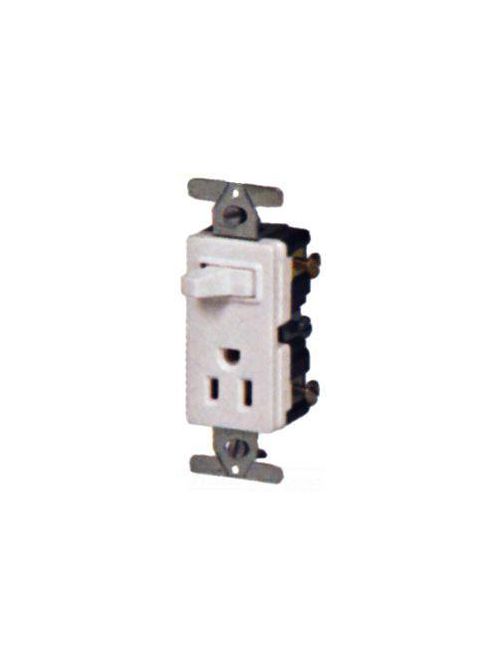Product image for Eaton Wiring Devices 3293W-BOX 15 Amp 120 VAC 3-Way White Decorator Combination Switch