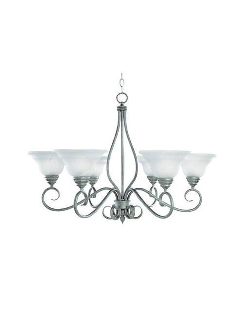 Product image for Savoy House Lighting KP-104-6-27 Karyl Pierce Paxton Main Street San Marcos Texas Bat Silver 6-Light Chandelier