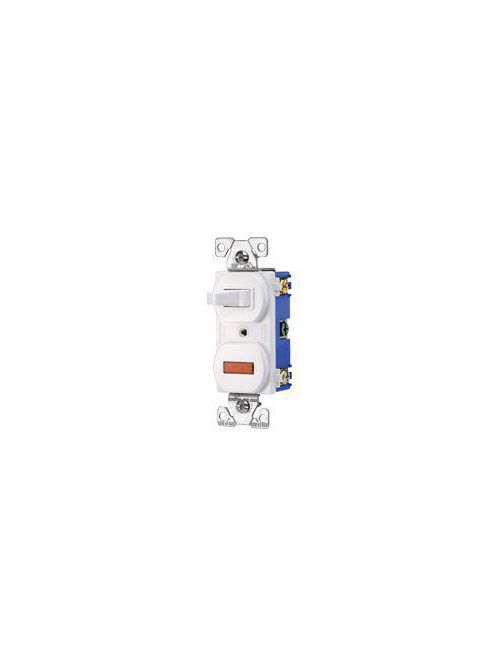 Product image for Eaton Wiring Devices 294V 15 Amp 120 VAC 3-Way Ivory Toggle Combination Switch
