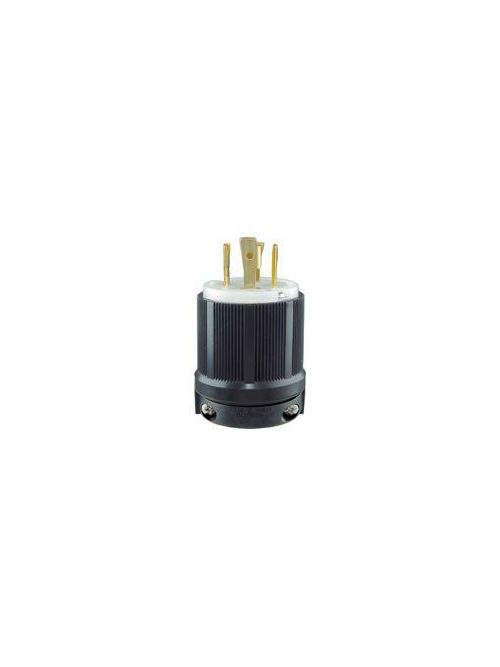 Product image for Arrow Hart Wiring CWL1530P 30 Amp 250 VAC 3-Phase 3-Pole 4-Wire NEMA L15-30 Black/White Locking Plug