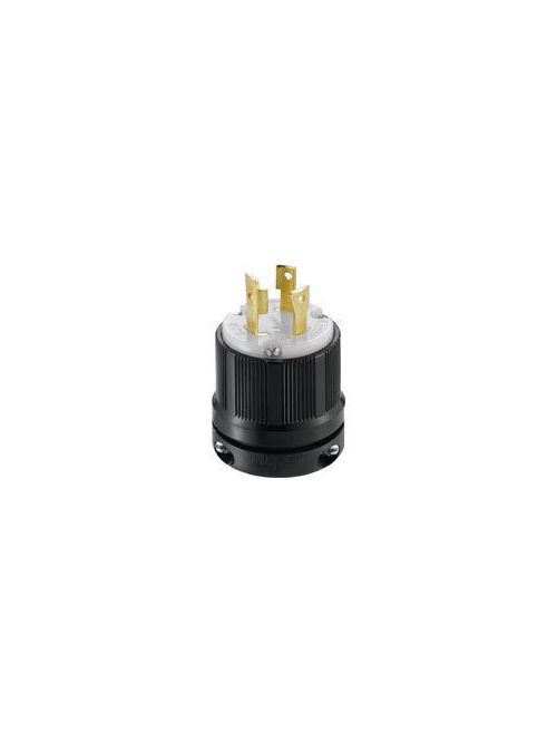 Product image for Arrow Hart Wiring CWL630P 30 Amp 250 VAC 2-Pole 3-Wire NEMA L6-30 Black/White Locking Plug