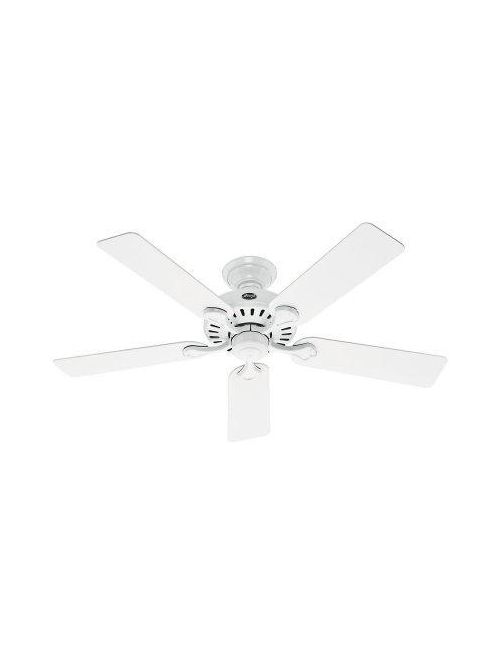 Product image for Hunter Fan Company 28415 52 Inch White with 5 White/ Bleached Oak Blades