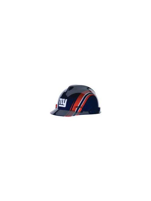 Product image for MSA Safety 10098084 HDPE Shell New York Giants Side Line Standard Slotted Protective Cap with 1-Touch Suspension