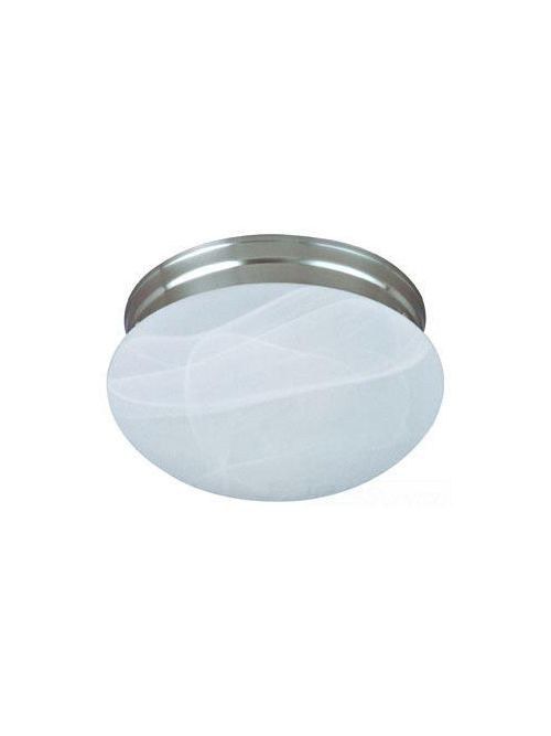 Product image for Essentials 2 Light Flush Mount - Satin Nickel w/ Marble Glass