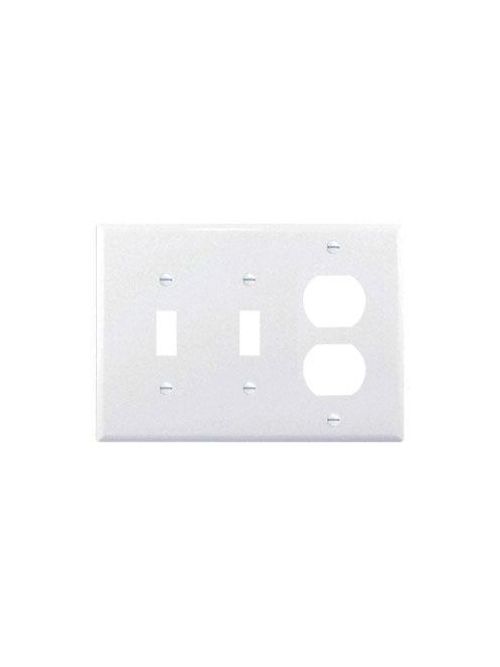 Product image for Eaton Wiring Devices PJ28W 3-Gang White Polycarbonate Medium Combination Wallplate