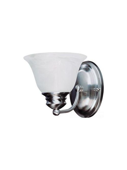Product image for Malaga 1 Light Wall Sconce - Satin Nickel w/ Marble Glass