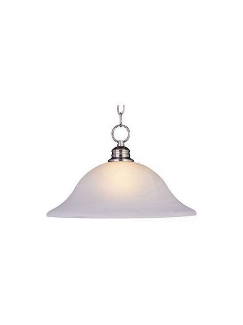 Product image for Essentials 1 Light Pendant - Satin Nickel w/ Marble Glass