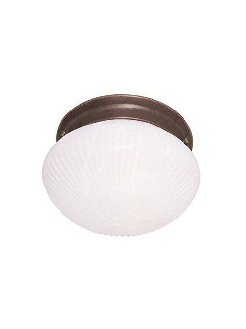 Product image for Savoy House Lighting 403-BN Brownstone Finish 2-Light Flush Mount Fixture with Ribbed Marble Glass