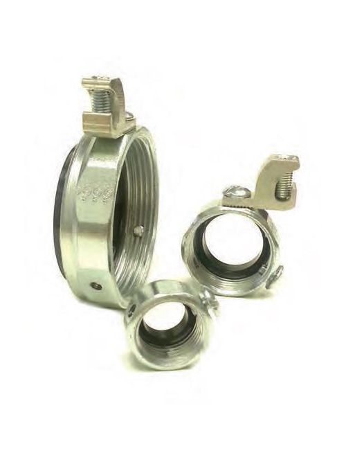 Product image for American Fittings GB50BGL 1/2" Threaded Insulated Grounding Bushing w/ AL Ground Lug, Steel (USA)