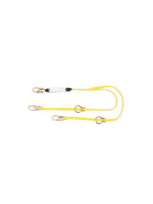 Product image for MSA Safety 10129120 6 Foot LC Snap Hook Single Leg Workman Energy Absorbing Lanyard