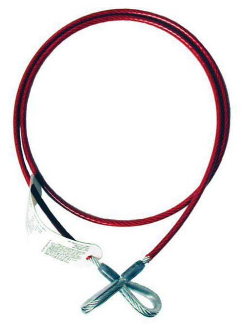 Product image for MSA Safety SFP3267506 1/4 Inch x 6 Foot Vinyl Coated Galvanized Anchorage Cable Sling