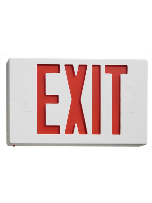 Product image for Juno NXPB3RWH 13 x 1-3/4 x 8-1/4 Inch 120/277 VAC Single/Double Face Thermoplastic LED Exit Sign