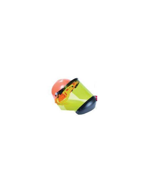 Product image for Oberon Company 21CAT2-COS Flat Visor Snap-Pin Hard Cap Orange Economy Arc Flash Faceshield