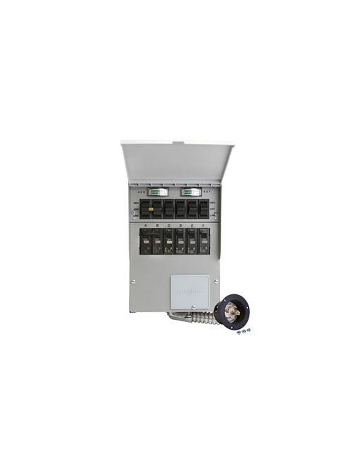 Product image for Reliance Controls Corp. 206A 125/250 Volt 20 Amp 6-Pole Circuit Transfer Switch