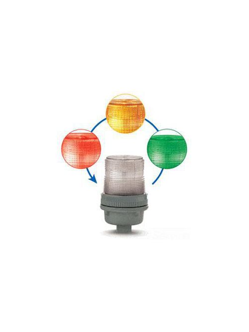 Product image for Edwards Signaling 105XBRIRGA120A 120 VAC 0.1 Amp Red/Green/Amber Polycarbonate LED Multi-Status Indicator Beacon