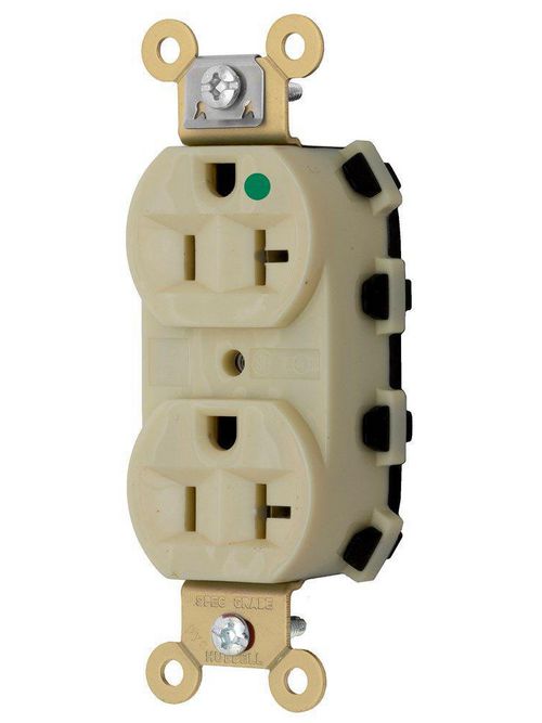 Hubbell Wiring Devices SNAP8300I SNAPConnect 125 Volt 20 Amp Ivory Hospital Grade Receptacle Hubbell Wiring Devices SNAP8300I SNAPConnect 125 Volt 20 Amp Ivory Hospital Grade Receptacle