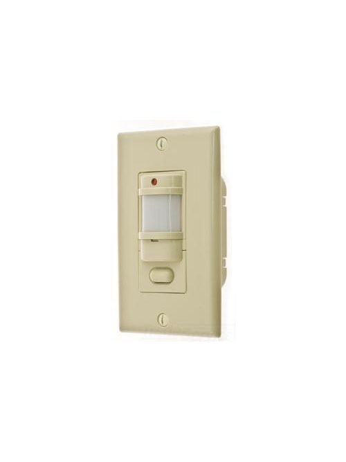 Product image for Hubbell WS120I 800/1000 W 120 VAC 900 Square Foot Ivory Passive Infrared Occupancy Sensor Wall Switch