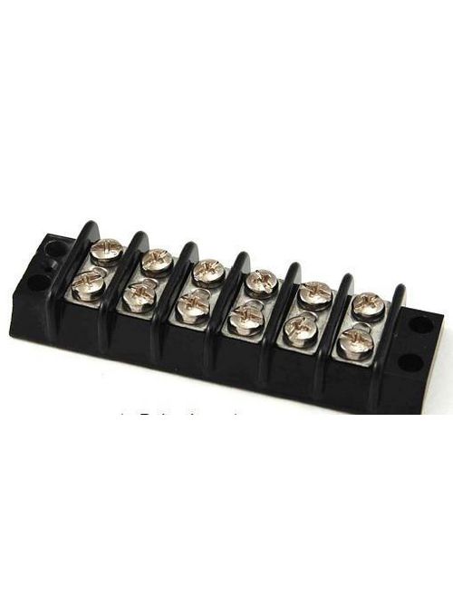 Product image for Marathon Special Products 671GP04PSB 22 to 12 AWG Closed Back Phenolic Double Row Terminal Block