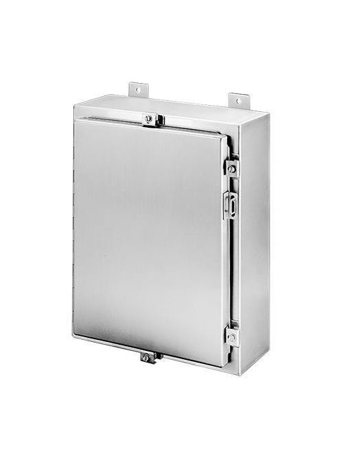 Product image for Hoffman A36H3010SS6LP 36 x 30 x 10 Inch 14 Gauge 316L Stainless Steel NEMA 4X Wall Mount Enclosure