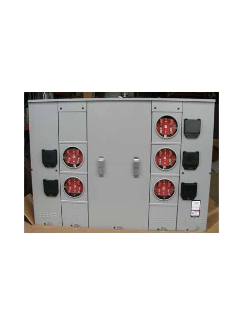 Product image for Siemens SP6512 120/240 VAC 600 Amp 1-Phase 3-Wire NEMA 3R Top/Bottom Feed Direction Meter Center