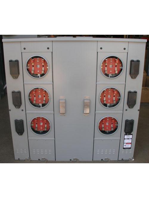 Product image for Siemens SP4611RJ 120/240 VAC 400 Amp 1-Phase 3-Wire NEMA 3R Top/Bottom Feed Direction Meter Center