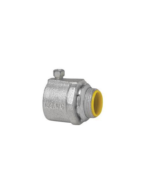 Crouse-Hinds Series 151P 3/4 Inch Malleable Iron Non-Insulated Set Screw Straight Rigid Conduit Connector Crouse-Hinds Series 151P 3/4 Inch Malleable Iron Non-Insulated Set Screw Straight Rigid Conduit Connector