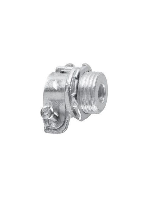 Crouse-Hinds Series 707 3/8 Inch Malleable Iron Non-Insulated Squeeze Type Straight FMC Connector Crouse-Hinds Series 707 3/8 Inch Malleable Iron Non-Insulated Squeeze Type Straight FMC Connector