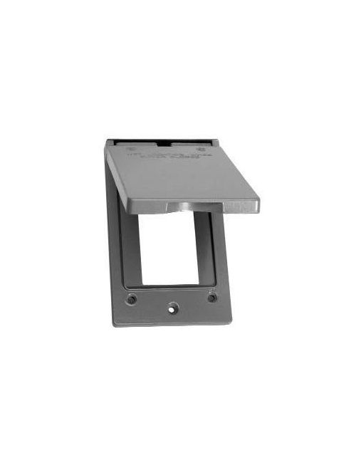 Crouse-Hinds Series TP7240 Gray Die-Cast Aluminum 1-Gang Self-Closing Weatherproof Outlet Box Cover with Gasket Crouse-Hinds Series TP7240 Gray Die-Cast Aluminum 1-Gang Self-Closing Weatherproof Outlet Box Cover with Gasket