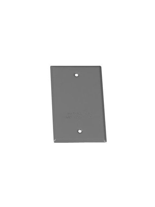 Crouse-Hinds Series TP7292 Steel Gray 1-Gang Blank Box Weatherproof Outlet Cover with Gasket Crouse-Hinds Series TP7292 Steel Gray 1-Gang Blank Box Weatherproof Outlet Cover with Gasket