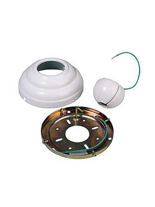 Product image for Sea Gull Lighting 1630-15 White Steel Slope Ceiling Fan Adapter