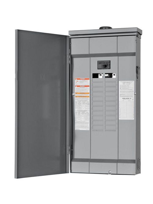 Product image for Square D HOM24M125RB 120/240 VAC 125 Amp 1-Phase 2-Space 4-Circuit NEMA 3R Load Center