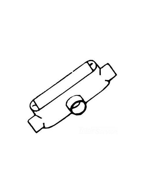 Product image for Mulberry 12835 1-1/2" Hub Electrostatic Powder Coated Die-Cast Aluminum Type C Threaded Conduit Body