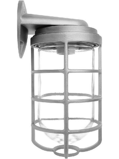 Product image for RAB VBR200DG 200 W Natural Die-Cast Aluminum Incandescent Vaportight Ceiling Fixture with Guard