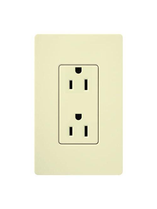 Product image for Lutron Electronics CAR-15H-AL 15 Amp 125 Volt Almond Car Receptacle