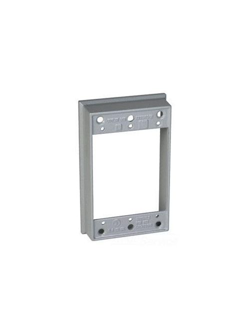 Product image for Current SE000S No Hole Gray Rectangle Box Extension Ring