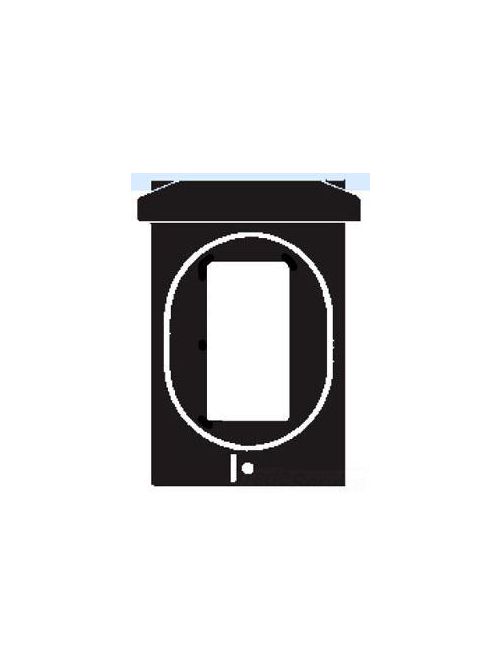 Product image for Mulberry 30537W 1-Gang White Powder Coated Die-Cast Aluminum Vertical Self-Closing GFI Receptacle Device Box Cover