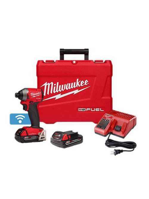 Product image for Milwaukee 2857-22CT M18™ FUEL™ 1/4 in. Hex Impact Driver with One Key™ CP Kit