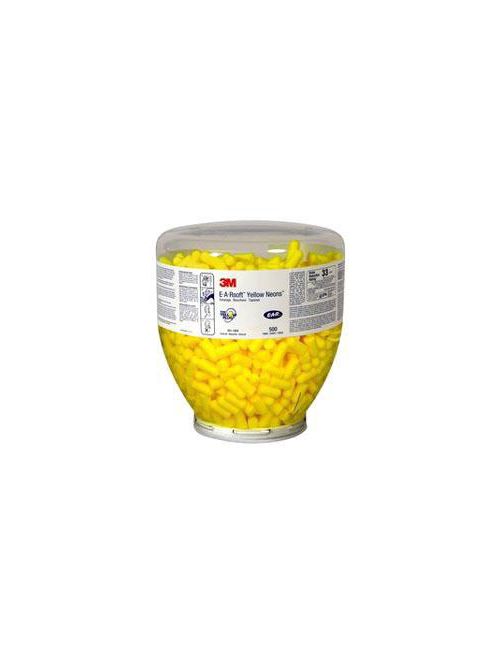 Product image for 3M E-A-Rsoft Yellow Neon Uncorded One Touch Refill, 391-1004
