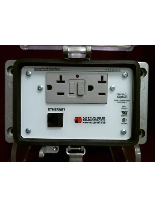 GRAC P-R2-M3RF0 ACCESS PORT 120VAC GFCI INSIDE AND OUT OUTLET AND RJ45 NEMA 12