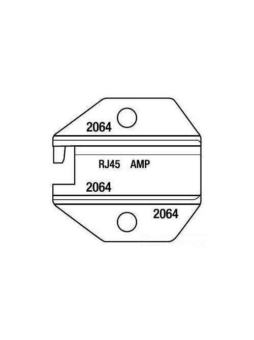 Product image for GRN PA2064 DIE AMP RJ45 MOD.PLUG BL