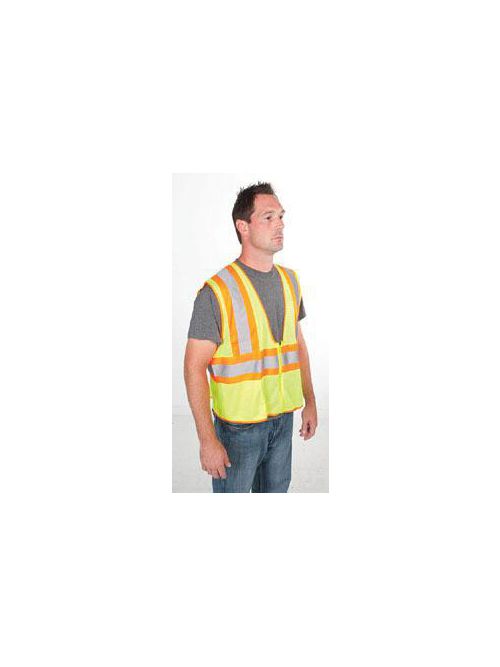 Product image for Greenlee 01761-02M Class 2 Tradesman 2-Tone High Visibility Vest
