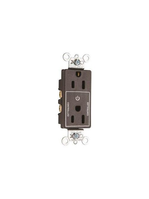 Product image for Pass & Seymour 26252CH-BL Decorator 15A Half-Controlled Plug Load Duplex Receptacle - Blue