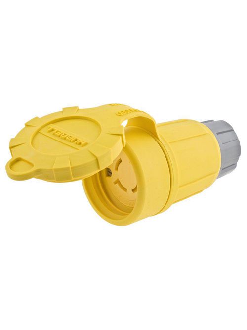 Product image for Hubbell 27W75H 20 Amp 250 Volt 3-Phase NEMA L15-20R Watertight Connector