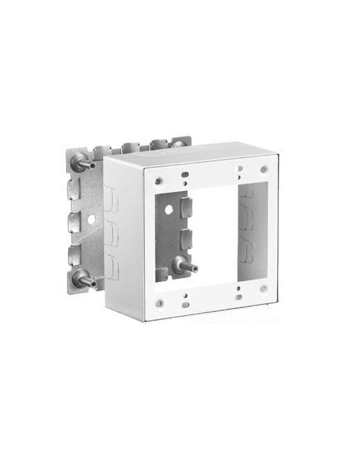 Product image for Hubbell Wiring Devices HBL5744S2W 2-Gang White Metal Raceway Deep Box
