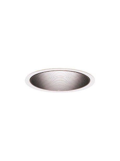 Product image for Philips Lighting B17 6.75 Inch Plenum Black Round Shallow Baffle Reflector Downlight Trim