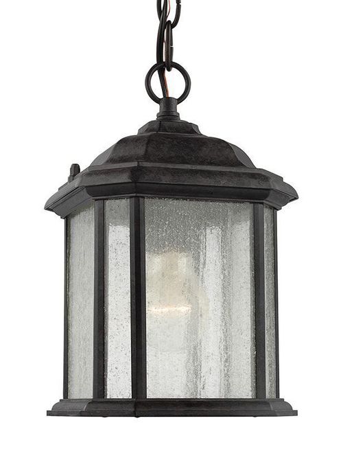 Product image for Kent 1 Light Outdoor Convertible Semi-Flush/Pendant - Oxford Bronze