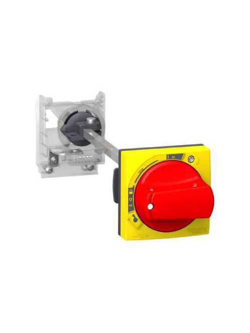 Product image for Square D GV2APN02 NEMA 1/12 Red/Yellow Door Operating Mechanism Kit with Trip Indication