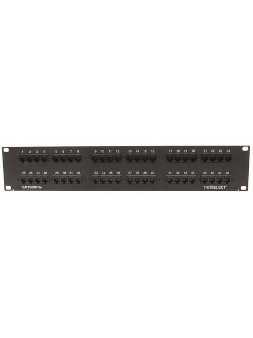 Product image for Hubbell Wiring Devices NS5E48U 48-Port Category 5E Universal Patch Panel