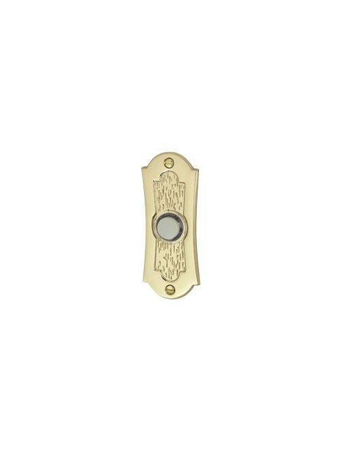 Product image for Broan RCPB704 Nut-Bro Wired Polished Brass Chime Doorbell Button