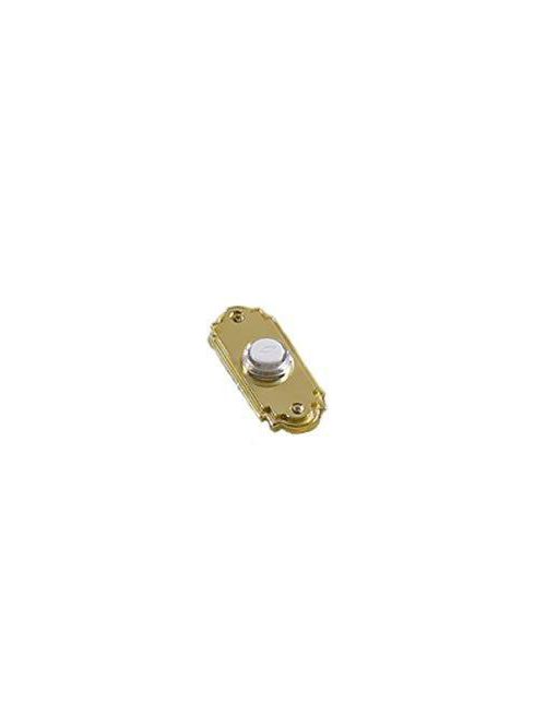 Product image for Broan RCPB739 Nut-Bro Wired Polished Brass Chime Doorbell Button